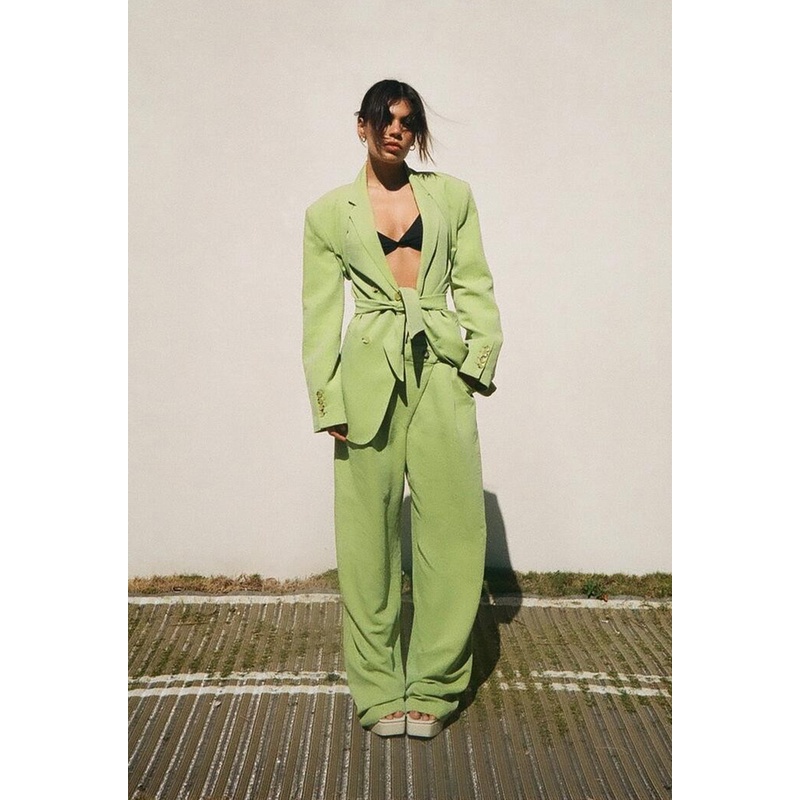 Zara Áo Khoác Vest Phối Thắt Lưng Thời Trang Mùa Xuân Cá Tính2010755 Quần Ống Rộng Lưng Cao Thời Trang Cho Nữ 7385433 | BigBuy360 - bigbuy360.vn
