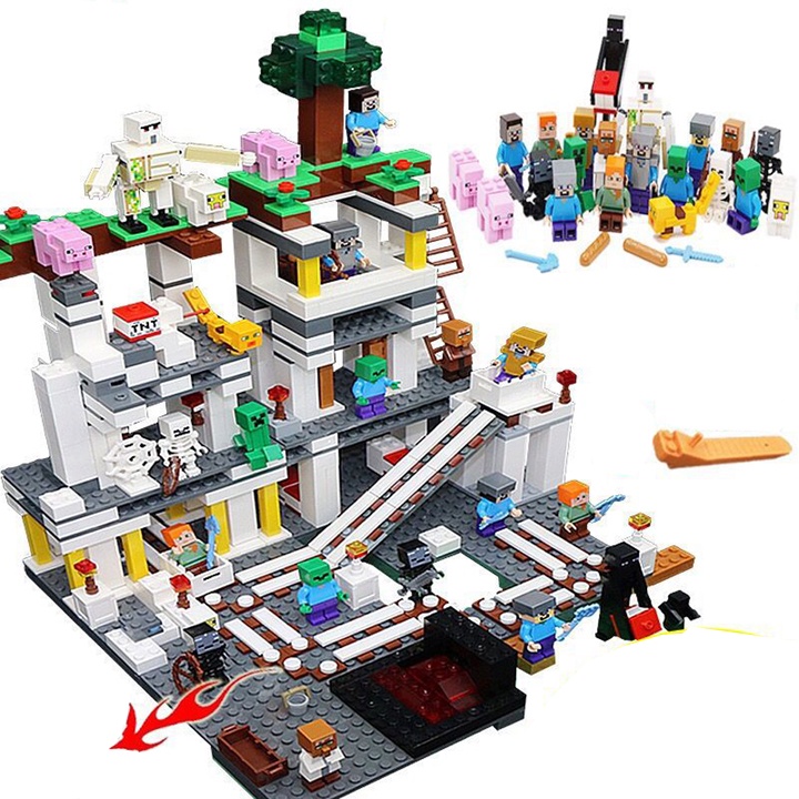 Đồ Chơi Xếp Hình Mincraft - Đồ Chơi Xếp Hình Phát Triển Tư Duy Cho Trẻ Xây Dụng Thành Phố Theo Tựa Game Nổi Tiếng