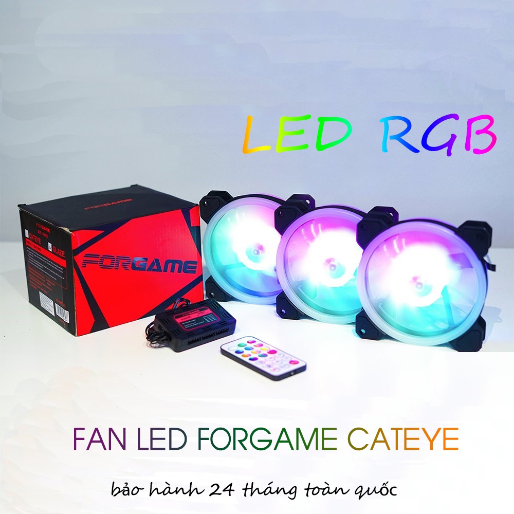 Bộ 6 Fan RGB kèm Điều khiển ForGame Amber-S, 12 cm, Toàn Quốc