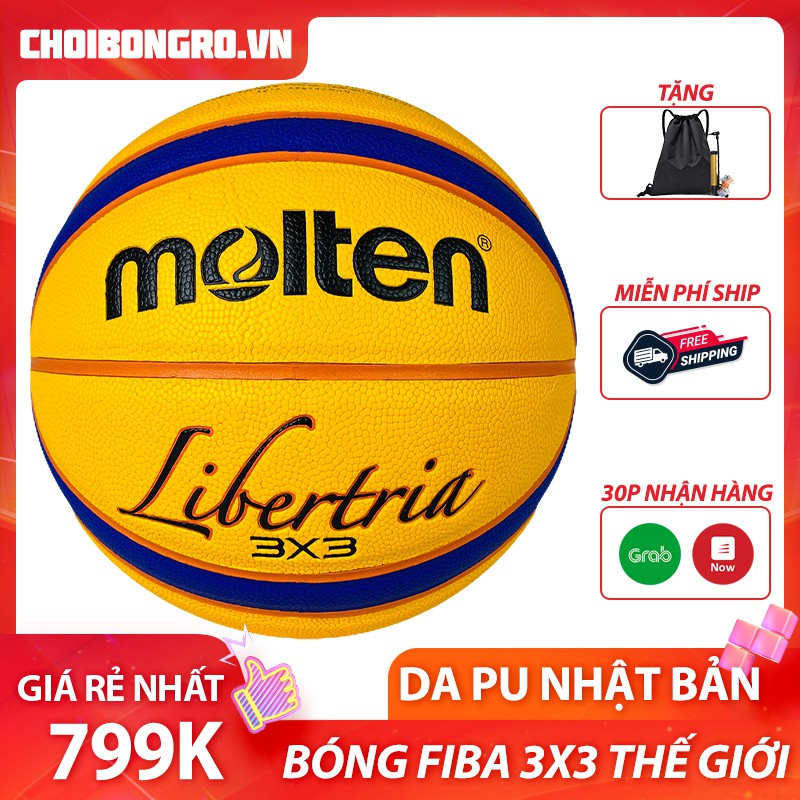 Bóng rổ da Molten B33T5000 chính hãng - Bóng thi đấu FIBA 3x3 chính thức thế giới | Choibongro.vn