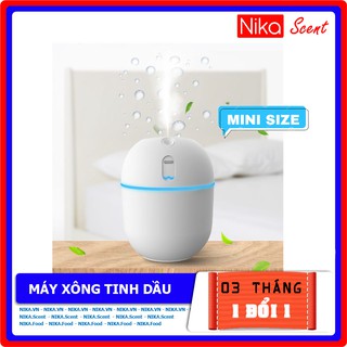 Nikascent Máy xông tinh dầu 3M Mini - Khuếch tán tinh dầu Mini - Máy phun sương Mini 250ml tạo ẩm thơm phòng