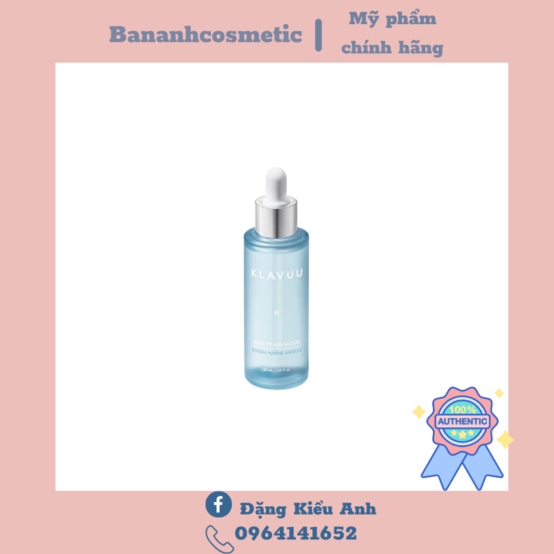 Serum klavuu blue pearlsation cấp ẩm cấp nước căng bóng da
