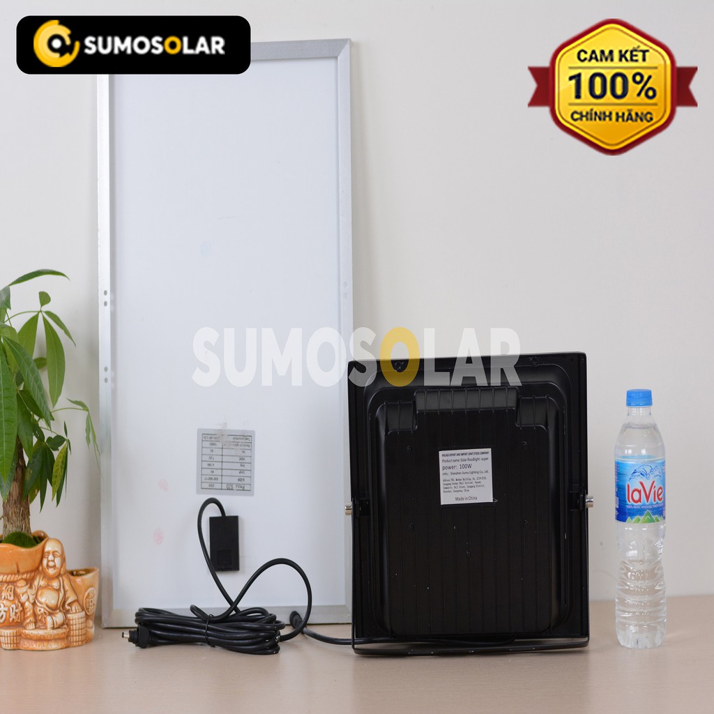 Đèn LED năng lượng mặt trời pin rời 100W Sumosolar - TN07, không tốn tiền điện, tự động phát sáng, dễ dàng lắp đặt