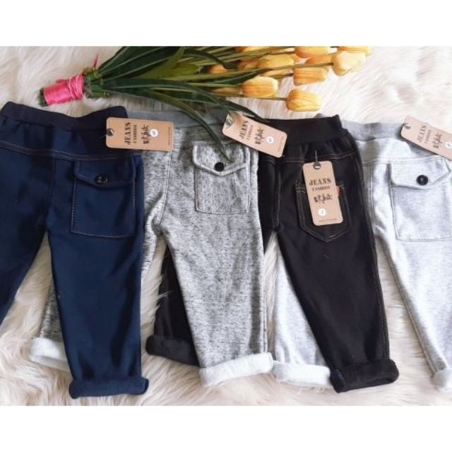 Quần giả Jeans lót nỉ cho bé( mẫu mới 2019)