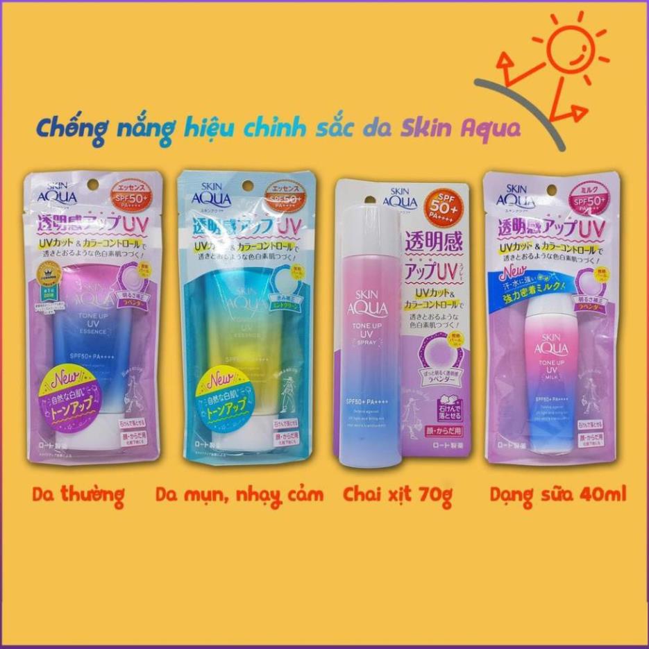 Kem chống nắng Skin Aqua kem chống nắng nâng tông Skin Aqua SPF50+ PA++++