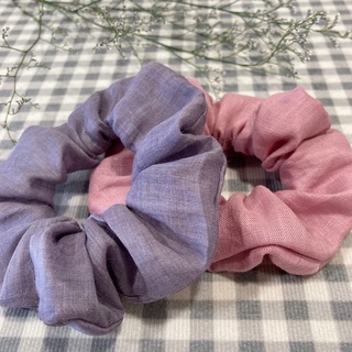Scrunchie - Cột tóc Linen Tone Tím