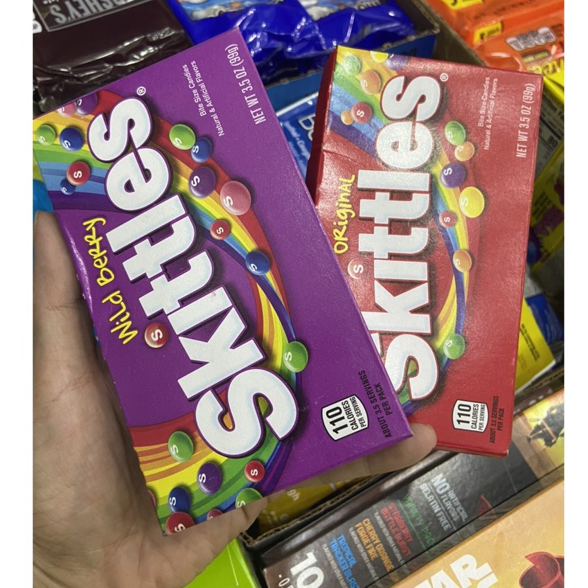 Kẹo trái cây chua ngọt Skittles Wild Berry gói 99g