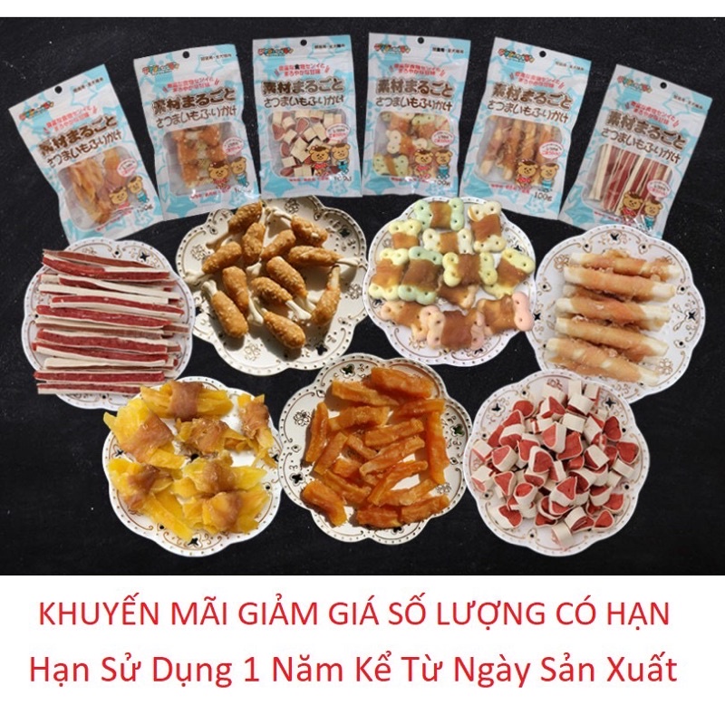 Bánh thưởng cho chó Sumiho 🦴Bịch 100gr🦴 thức ăn cho chó từ 2 tháng tuổi