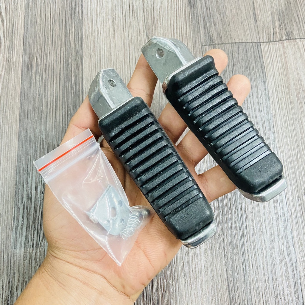 (KÈM ĐỦ PHỤ KIỆN) Cặp gác chân sau, giò đạp sau xe máy kiểu RACING sử dụng cho xe WAVE, DREAM trang trí xe siêu chất