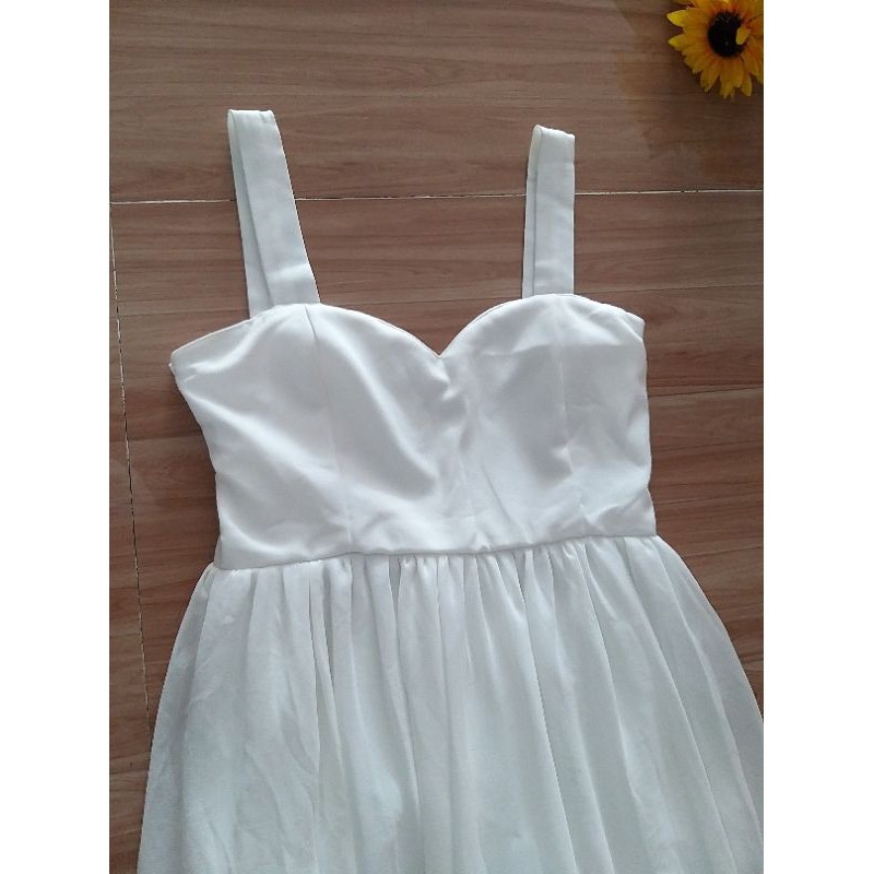 (Hàng new) Đầm maxi voan trắng size S