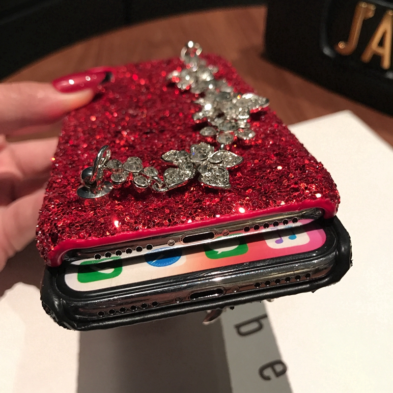 Ốp Điện Thoại Cứng Họa Tiết Hoa Kèm Dây Đeo Cho iphone 15 14 13 12 11 pro max x xs max xr 6 6s 7 8 plus 12