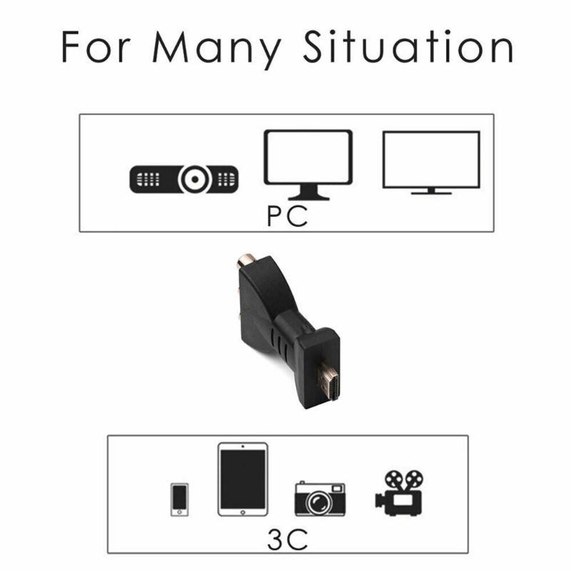 Đầu chuyển đổi HDMI Male sang 3 RCA Female AV âm thanh hình ảnh