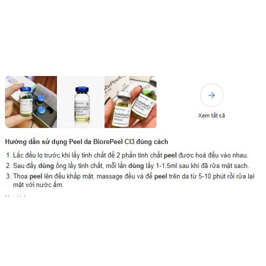 Tinh chất Peel căng bóng giảm mụn trẻ hoá da BiorePeel Cl3 6ml