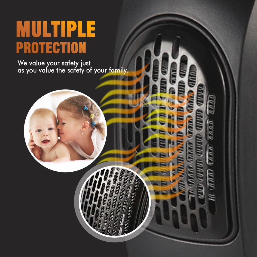 Máy Sưởi Điện Mini 400W Có Điều Khiển Từ Xa Tiện Dụng