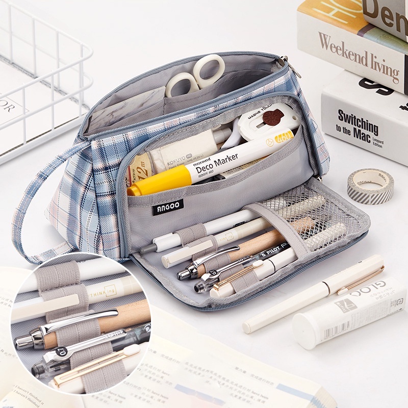 Túi đựng bút bằng vải canvas sức chứa lớn đa năng sáng tạo