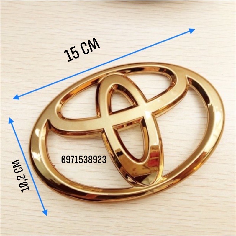 Logo TOYOTA màu vàng dành cho xe TOYOTA VIOS INNOVA FORTUNER CAMRY COROLLA ALTIS YARIS PRADO LAND CRUISER