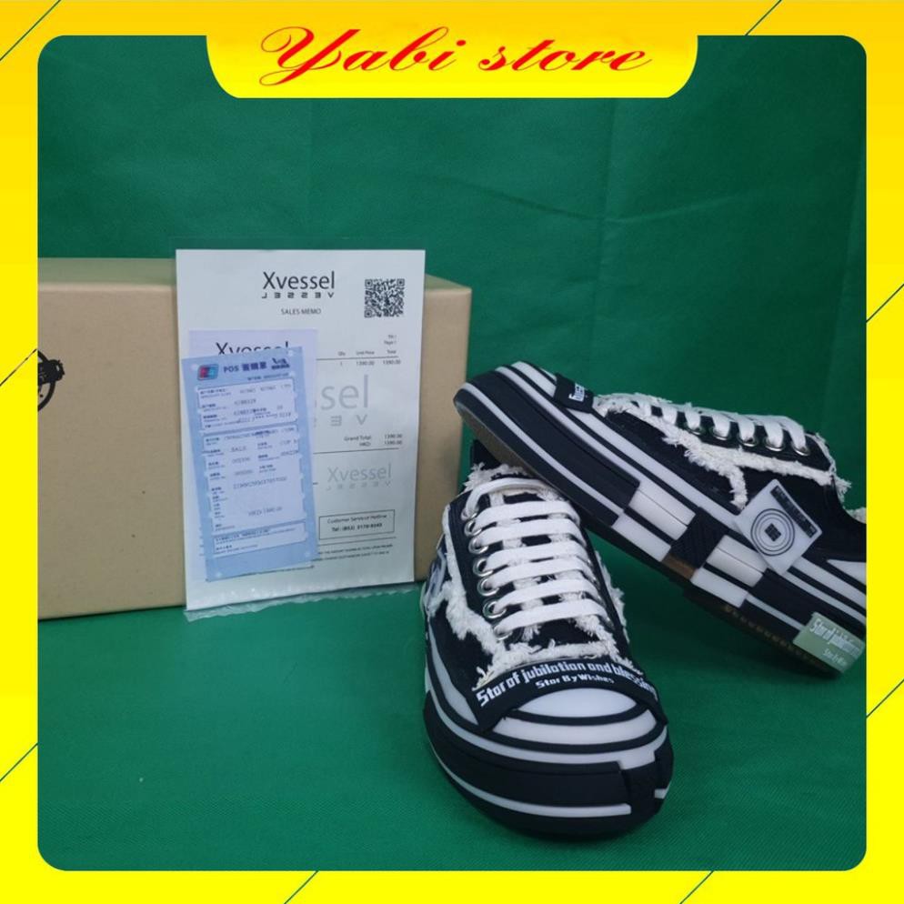 Giày sneaker xVESSEL da đế trắng cao cấp style rách cao 3,5-4cm - Yabi store - n1 . $ :