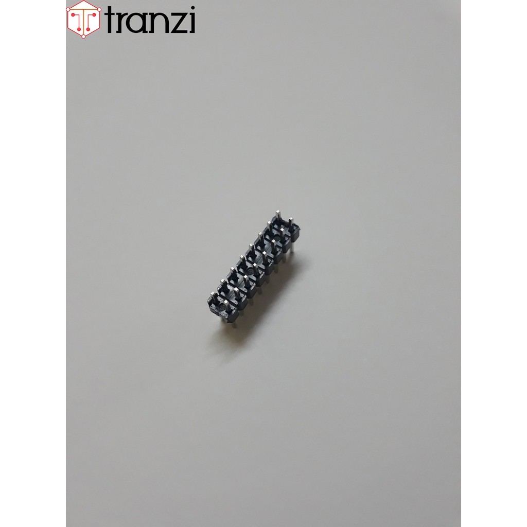 Giăm cắm 2.54mm đôi đực thẳng 2x8P 11.34mm đen - túi 20 cái