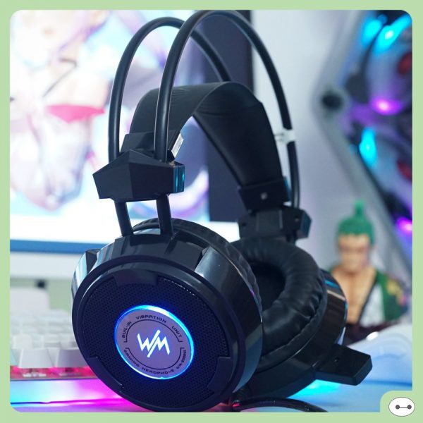 Tai Nghe Wang Ming 8900L Chụp Tai , Gaming có Mic  có Led Headphone