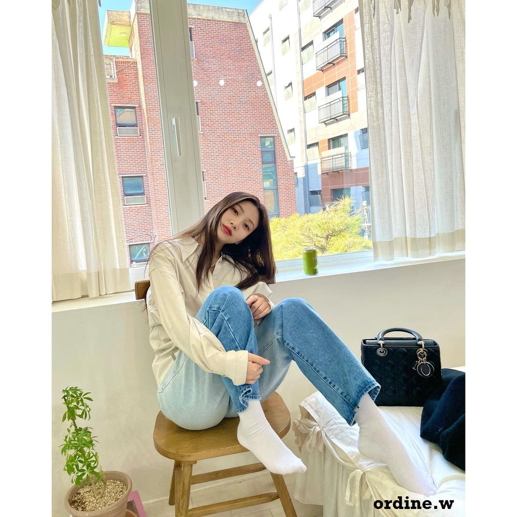 Sẵn_Quần jeans gradation ống suông BLACKPINK Jennie, REDVELVET Joy
