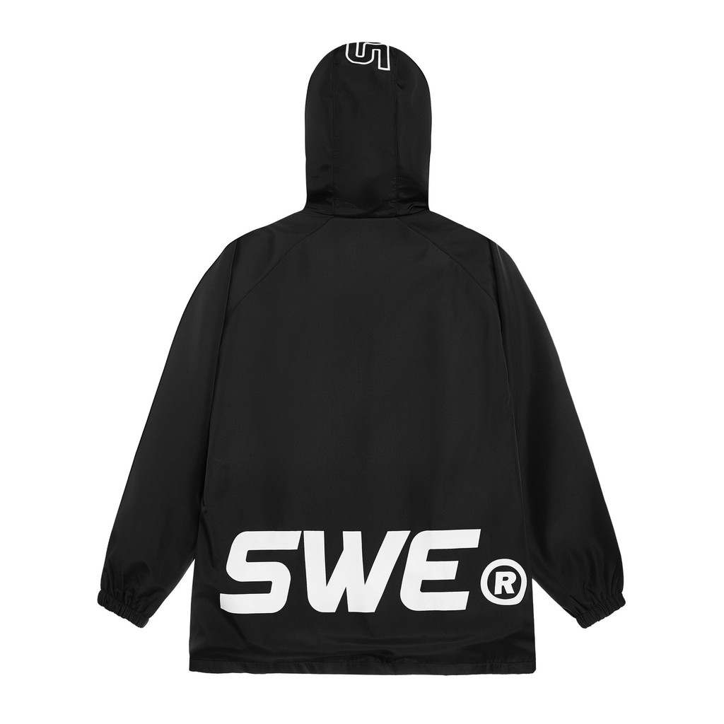 Áo khoác dù SWE nam nữ túi hộp Đen / Hồng - SWE Box Jacket G2020 (Black-Pink)