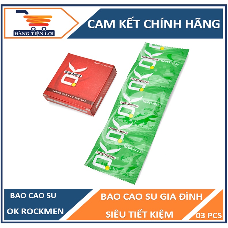 Bao cao su gia đình OK Rockmen - hộp 3 chiếc