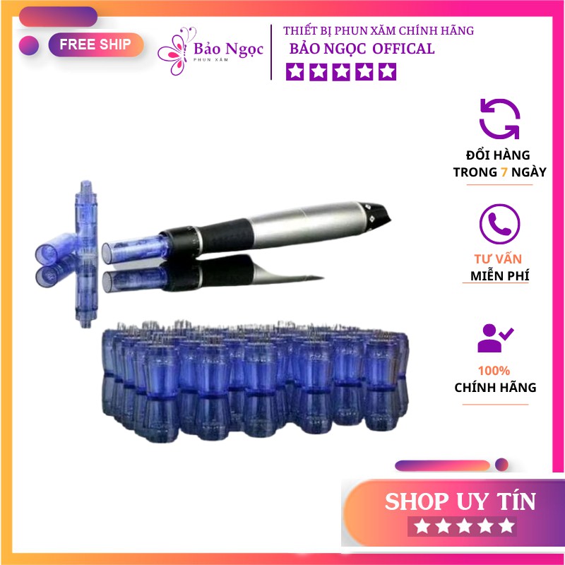 Đầu Kim Nano Xanh Kim 12 Kim 36  Cho Máy Phi Kim, Máy Lăn Kim Dr Pen