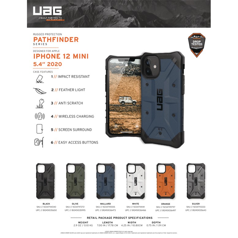 Ốp lưng UAG Pathfinder iPhone 12 Mini 5.4-inch