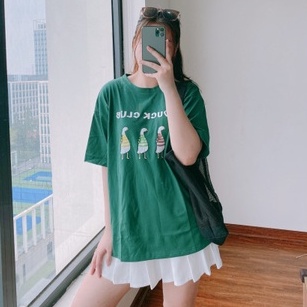Áo thun đàn vịt 3158 club ulzzang unisex - Phông cặp đôi basic cổ tròn cộc tay nam nữ - Chất thun đẹp
