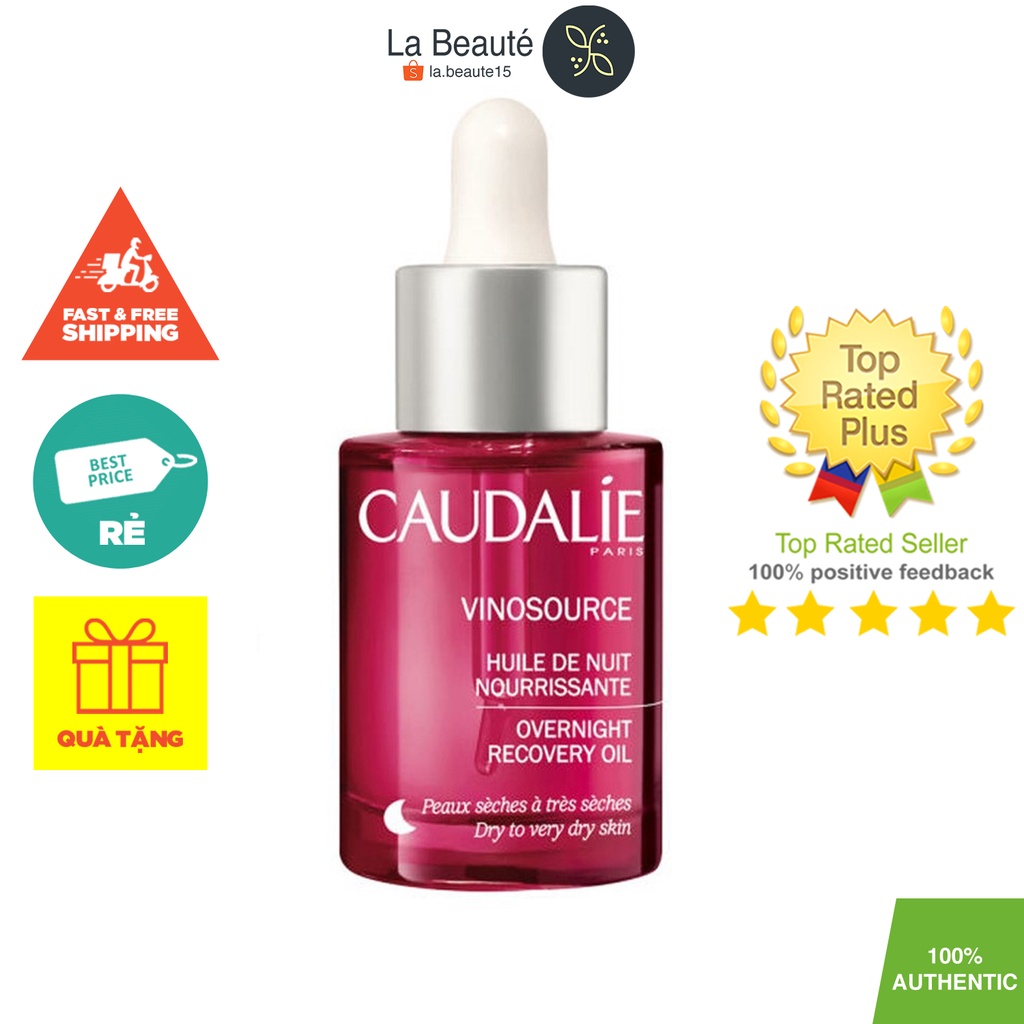 Vinosource Overnight Recovery Oil - Dầu Dưỡng Đêm Caudalie 30ml