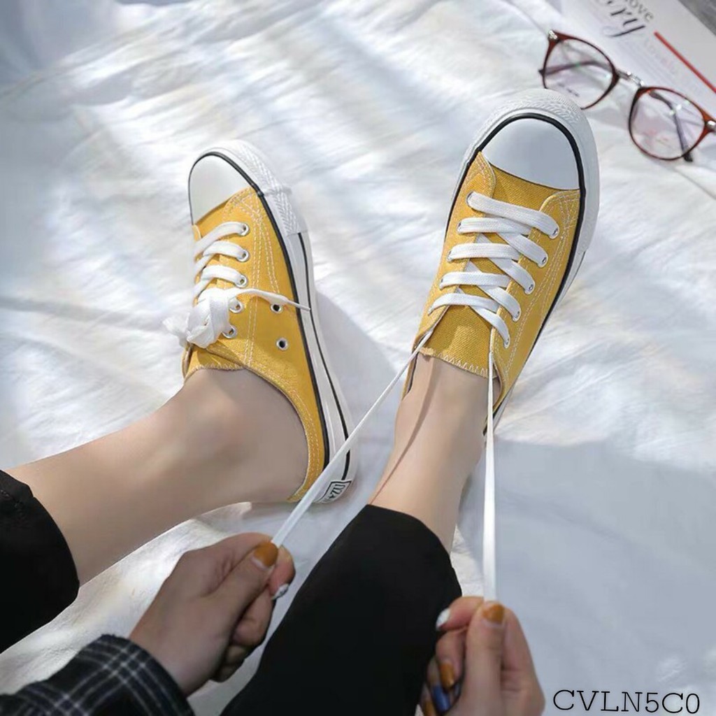 Giày Sục Sục Thể thao CV gót sao lười 3 màu cực xinh | BigBuy360 - bigbuy360.vn