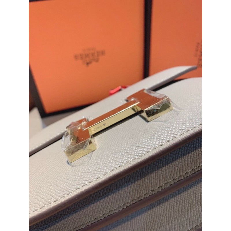 Túi xách H.m khóa chữ H chất da thật sz 20 sẵn ship