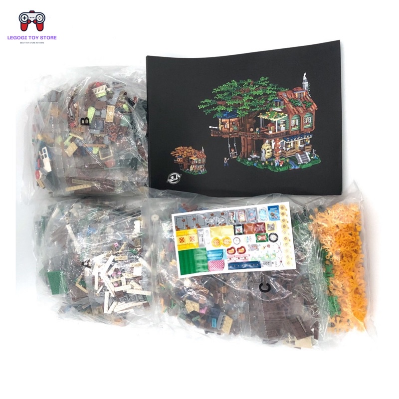 Đồ chơi xếp hình Legogi lắp ráp Nhà trên cây 4761 mảnh LOZ 1033 DIY Forest Tree House