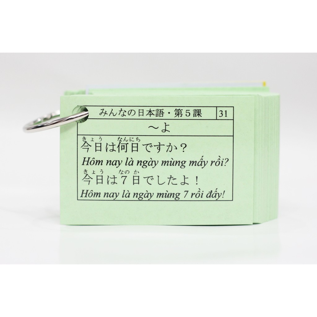 Thẻ Học Ngữ Pháp Tiếng Nhật Sơ Cấp N5 - Flashcards Ngữ Pháp Minna No Nihongo N5 (Tái Bản Mới Nhất)