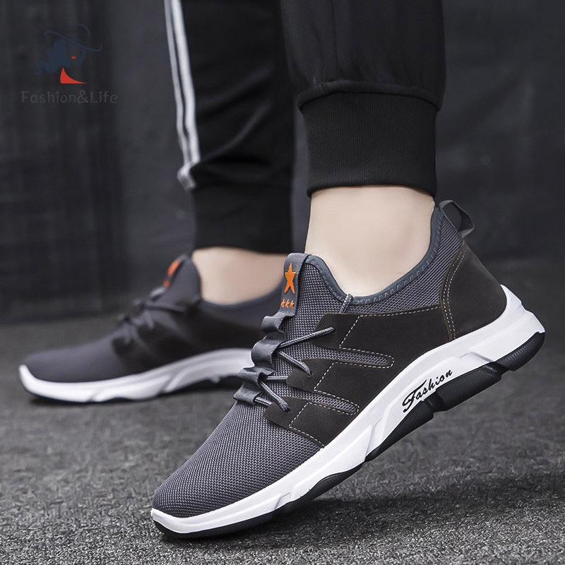 ✨F&L✨ Mens Casual Mesh Splice Sneakers Soft Lightweight Breathable Athletic Running Walking Shoes