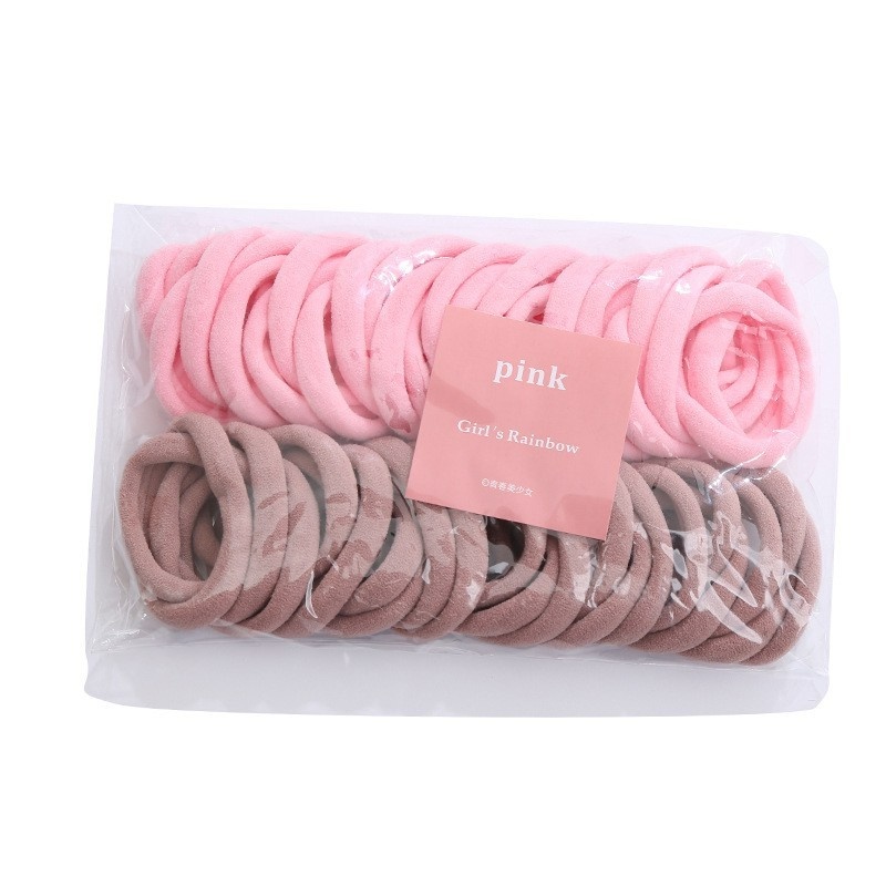Set 50 dây buộc tóc co giãn nhiều màu sắc dành cho nữ