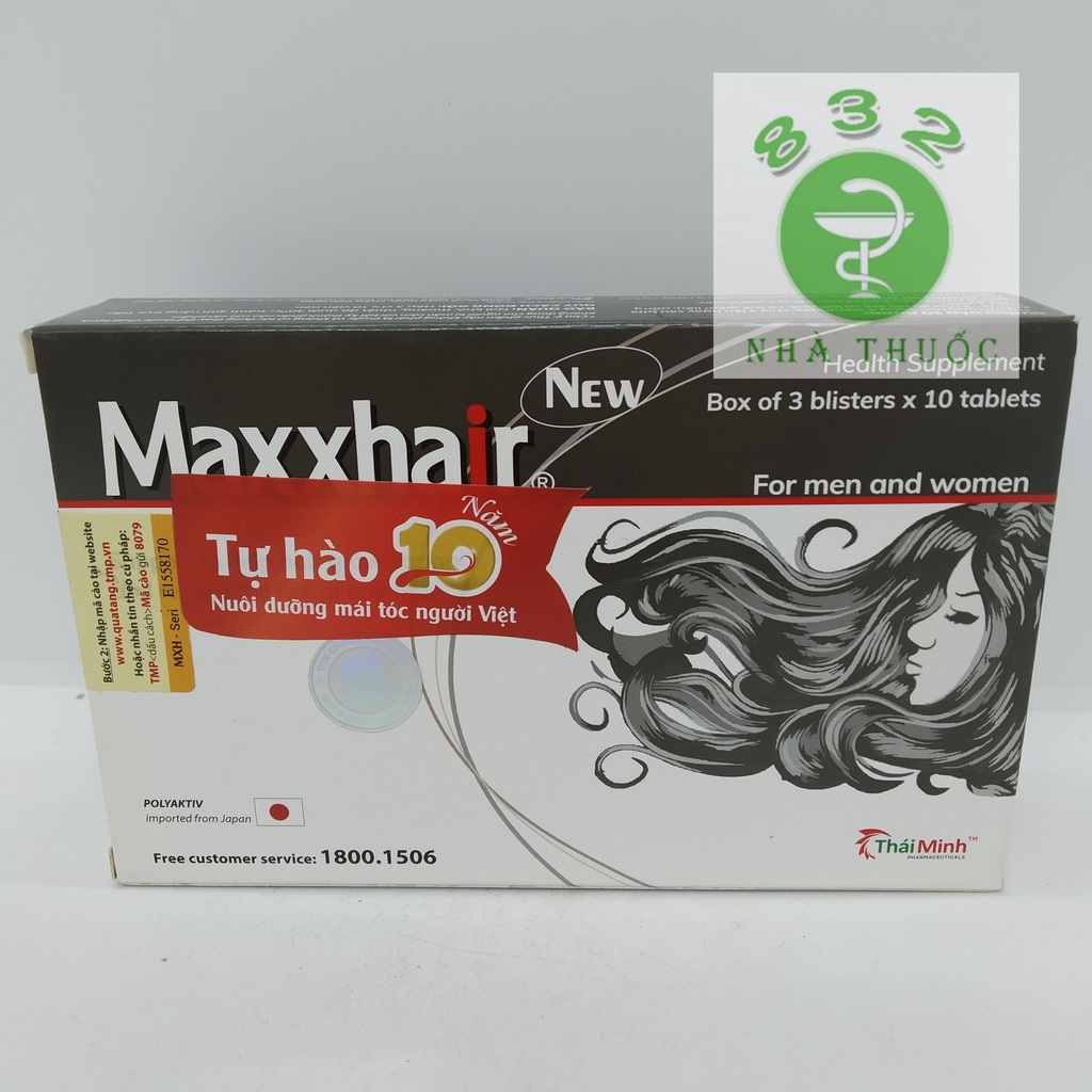 Viên uống MaxxHair new Giúp Tóc Mọc Nhanh, Ngăn Ngừa Rụng Tóc Hiệu Quả