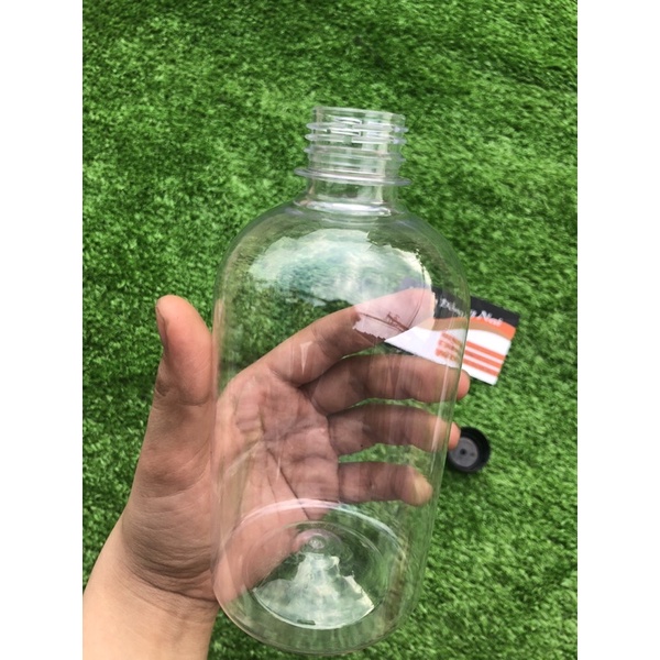 Chai nhựa tròn nắp đen NHỰA ĐỒNG NAI 500ml dày dặn - đựng nước, trà sữa - kèm nắp