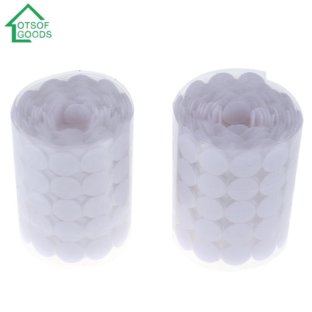 100 Pairs Double-Sided Nylon Dots Sticker Hook Loop  Tape Snap