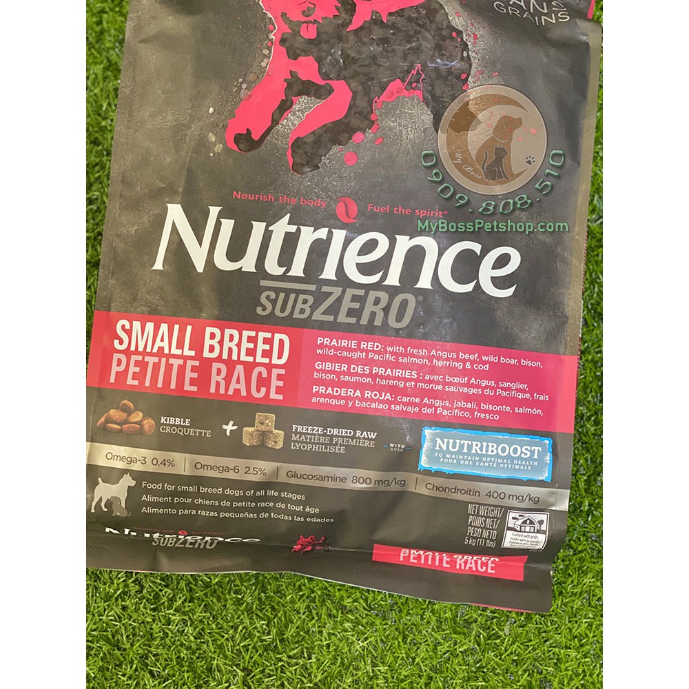 Thức ăn Hạt cao cấp cho chó mọi lứa tuổi NUTRIENCE Subzero Dog vị Bò &amp; Cá Hồi 500g-1kg-2.27kg