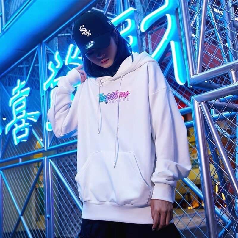 Áo Hoodie Nón Chui Trùm Đầu Nữ Nam Unisex Chất Vải Nỉ Bông PE Dày Mịn Unisex Nam Nữ, The Future WAH003