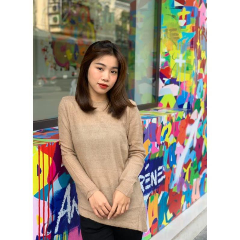 Áo len vạt chéo tay dài màu - chuẩn như hình 100%