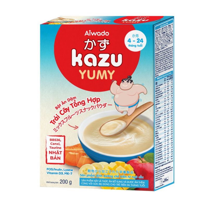 Bột ăn dặm Kazu Yumy Trái Cây Tổng Hợp 200g