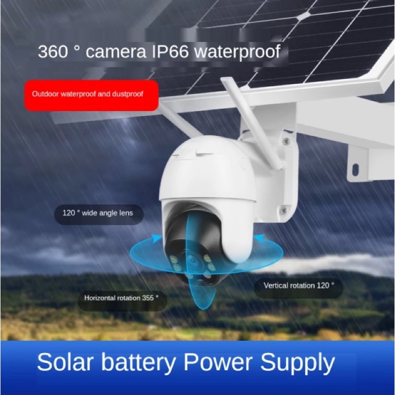 Camera năng lượng mặt trời SIM 4G 1080P  Âm Thanh Hai Chiều PTZ Xoay thông minh 360 | BigBuy360 - bigbuy360.vn