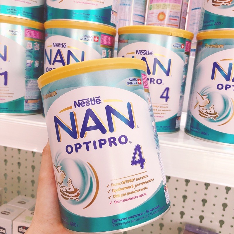 Sữa Nan Nga Optipro 800g (18m trở lên ) hàng nội địa