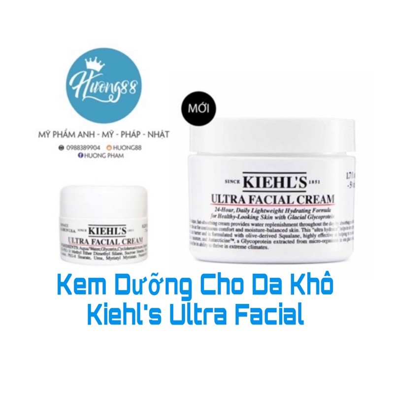 Kem dưỡng cho da khô Kiehl's Ultra Facial 50ml