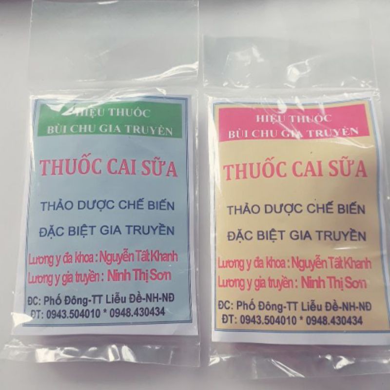 THUỐC CAI SỮA MẸO GIA TRUYỀN