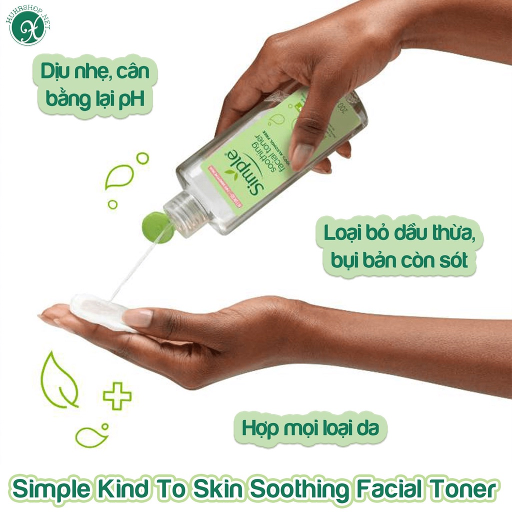 Nước hoa hồng Simple Toner cân bằng dịu nhẹ Simple Soothing Facial Toner cân bằng ẩm cho da nhạy cảm 200ml