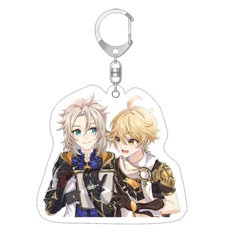 Móc khóa hai mặt có dây đeo tiện lợi tùy chọn họa tiết