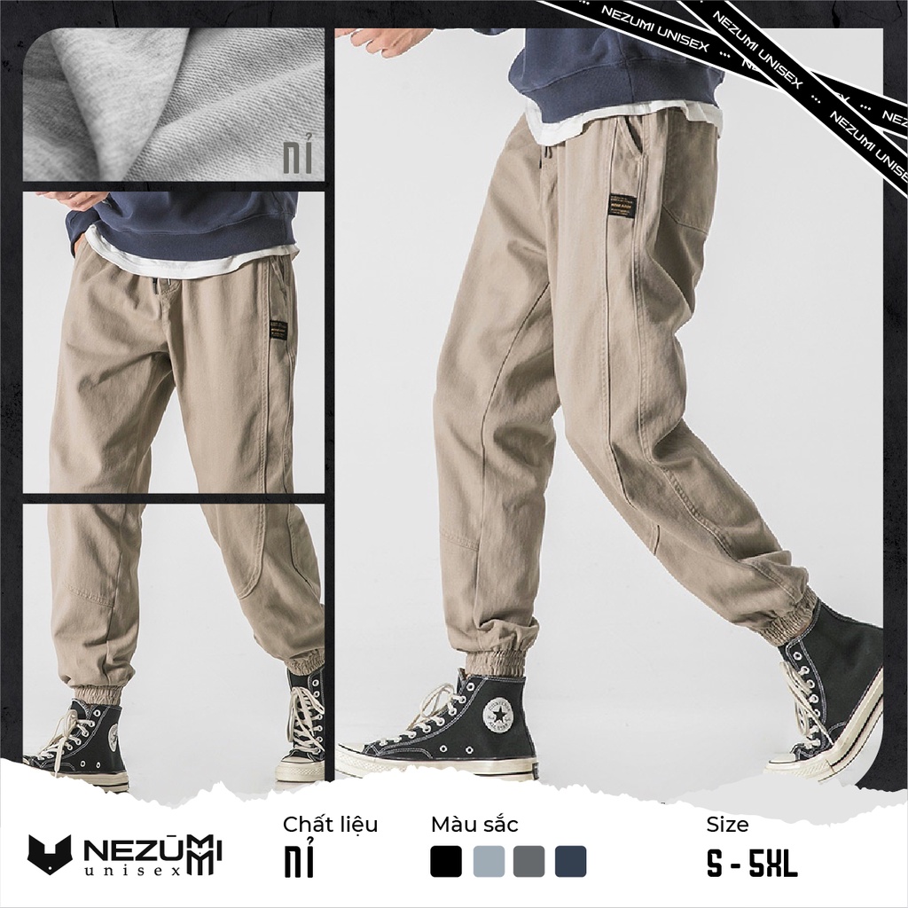 Quần jogger unisex nam nữ boxpant, túi hộp  tập gym, hiphop đường phố